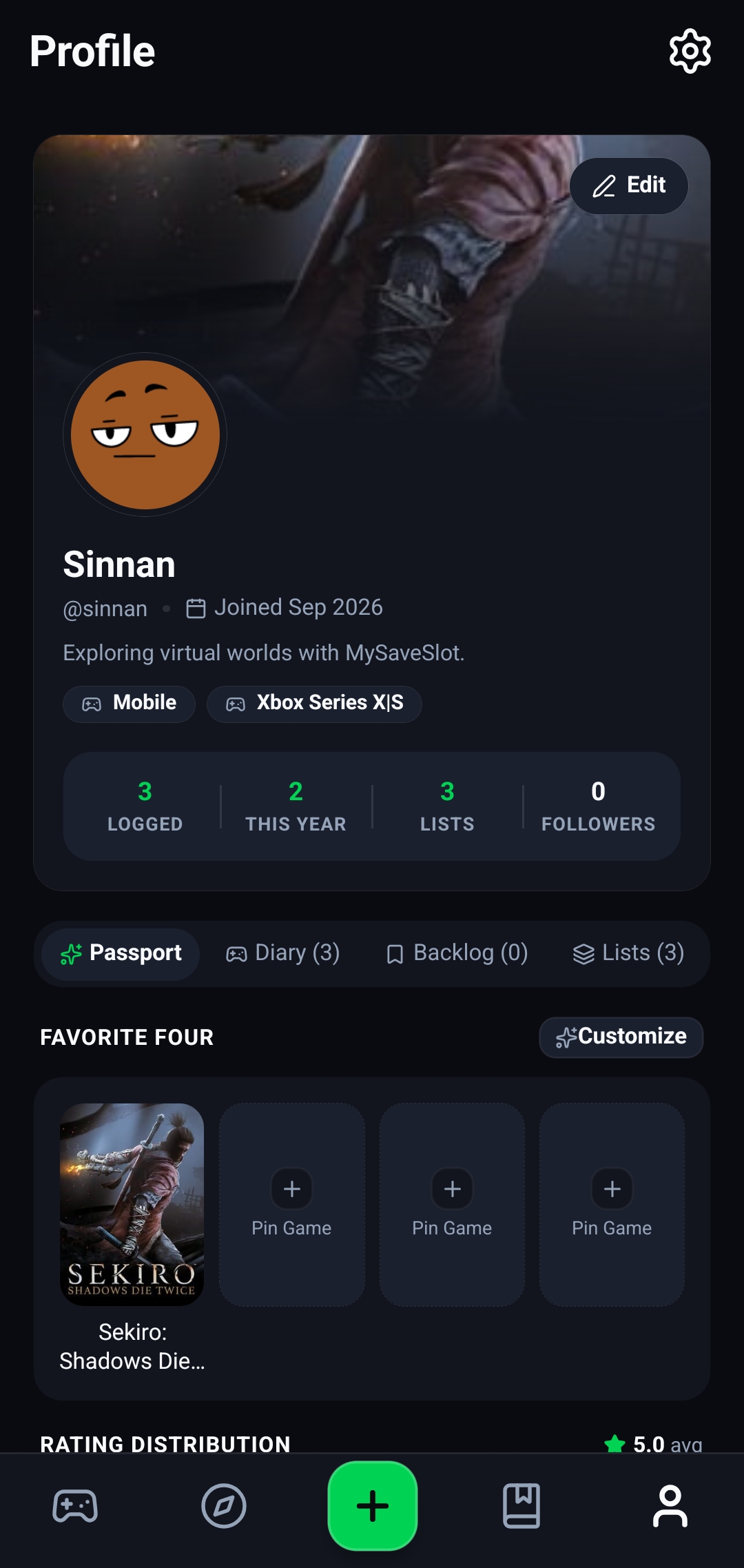 MySaveSlot Profile
